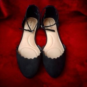 Torrid Ankle Strap Scalloped Flats Sz 11W